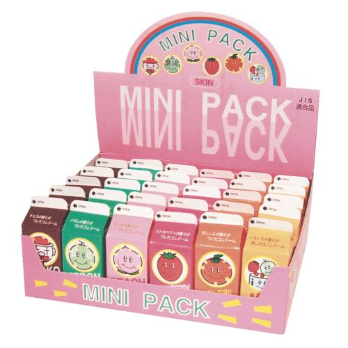 Mini juice pack condoms (30 Boxes input)
