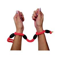 連結型拘束ロープ(黒玉・赤ロープ80cm）