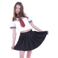 (End) Sailor suit before opening button Black