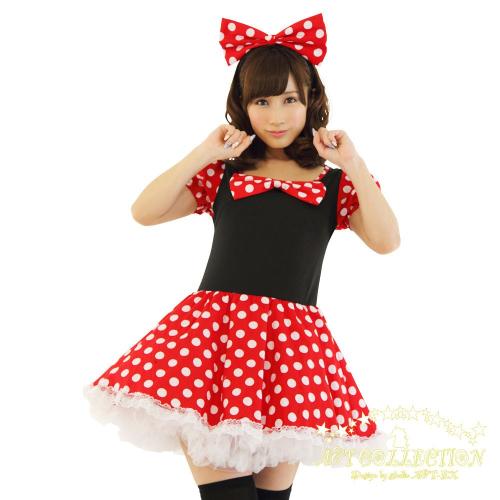 Dot ribbon dress