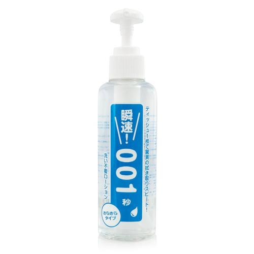 瞬速!001秒 (さらさらタイプ) 180ml 洗い不要ローション 1,320 Yen 瞬速!001秒 (さらさらタイプ) 180ml 洗い不要ローション