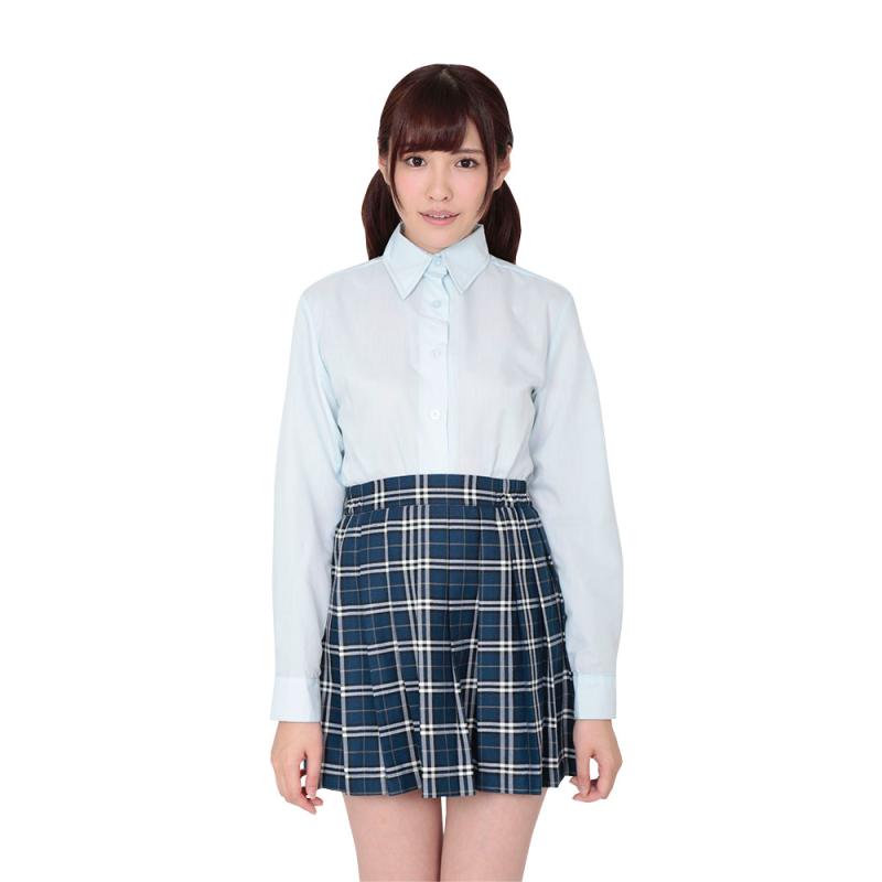 Precious:本気で盛れる長袖シャツ ブルー（学生服）