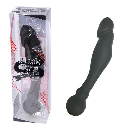 Black twin dildo