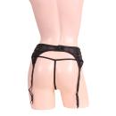 Image of leather and lace garters & T back set (2)