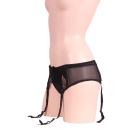 Lady's garter & T back set black image (1)