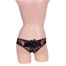 Total Lace Back Ribbon Open Half Back Black Image (1)
