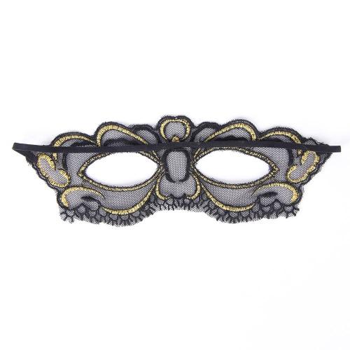 Pictorial Lace Eye Mask Black