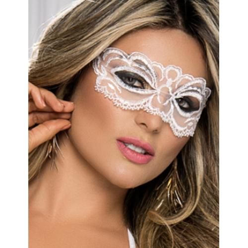 Pictorial Lace Eye Mask White