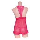 Love Feminine Baby Doll & T Back Set Pink image (1)