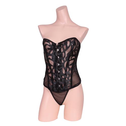 スタイルアップ背中編み上げコルセット&Tバックセット ブラック 5,918 Yen Style up Back knitting corset & T back set black