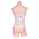 Style up Back knitting corset & T back set white image (1)