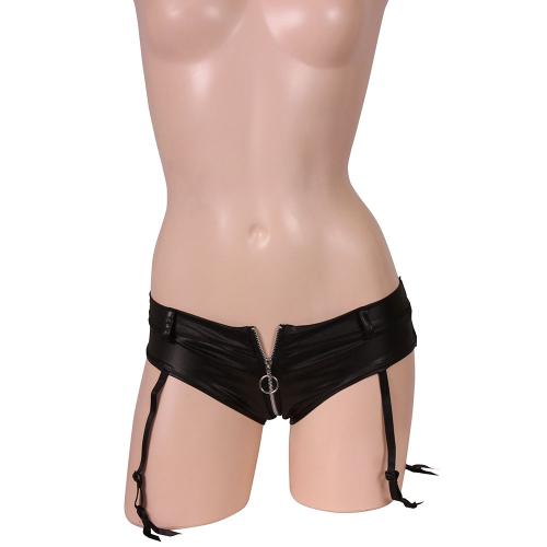 Stimulation MAX zipper open garter shorts