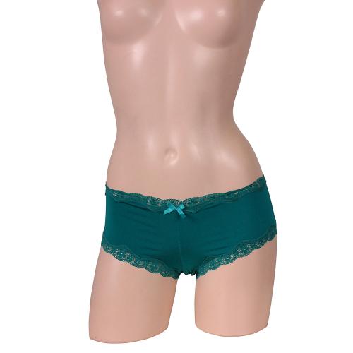 First step of fashionable polishing Low-rise Pip-up shorts Green