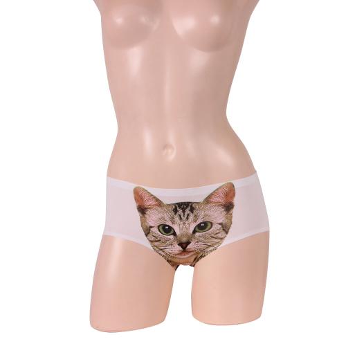 Cat Print Low Rise Boxer White