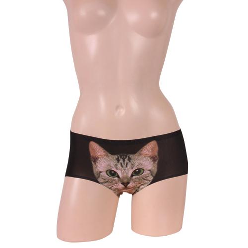 Cat Print Low Rise Boxer Black