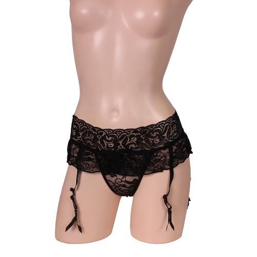 Sexy fascination full of open shorts integrated garter belt black