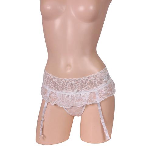 Sexy fascination full of open shorts integrated garter belt white