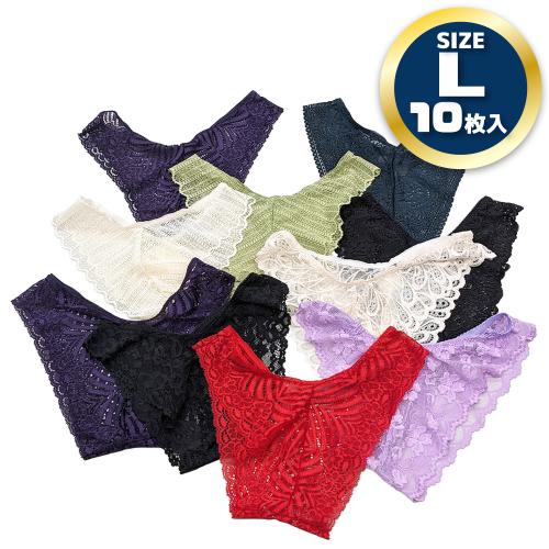 セクシーショーツフルバック(ゆったりサイズ)10枚セット 2,272.6 Yen セクシーショーツフルバック(ゆったりサイズ)10枚セット