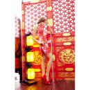 Images of good woman passion crimson cheongsam set (3)