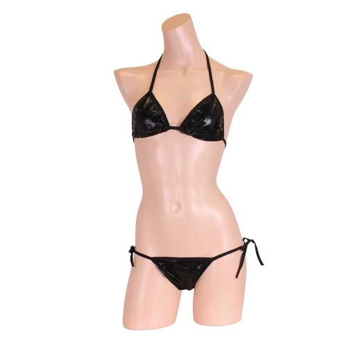 パキッとコントラストの効いたキラキラメタリックビキニ ブラック 1,078 Yen パキッとコントラストの効いたキラキラメタリックビキニ ブラック