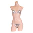 Glitter metallic bikini silver image with crispy contrast images (1)