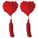 Nipple tassel (rose decoration) red image (1)