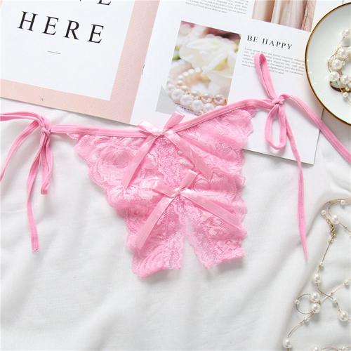 女らしさ満開サイドリボンオープンショーツ ピンク   858 Yen 女らしさ満開サイドリボンオープンショーツ ピンク