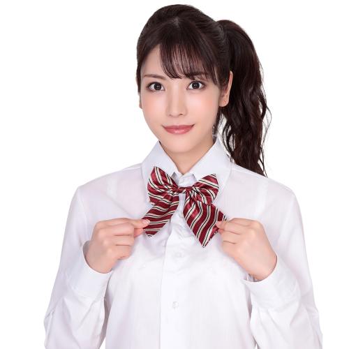 きゅん可愛スクールリボン ダークレッドレジメンタルストライプ 528 Yen きゅん可愛スクールリボン ダークレッドレジメンタルストライプ