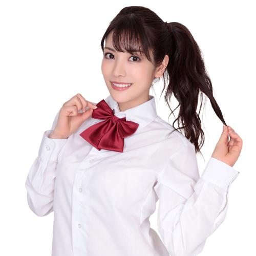 きゅん可愛スクールリボン ダークレッドジャガード織り 528 Yen きゅん可愛スクールリボン ダークレッドジャガード織り