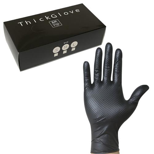 （ThickGlove）スィックグローブ ブラック 50枚入　（Ｓ）