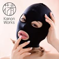 Kanon Works（花音ワークス）　目・口あきフェイスマスク　ブラック