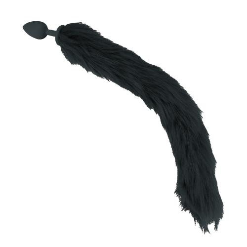 お尻っぽプラグ(シリコン)ブラック OPEN価格 お尻っぽプラグ(シリコン)ブラック