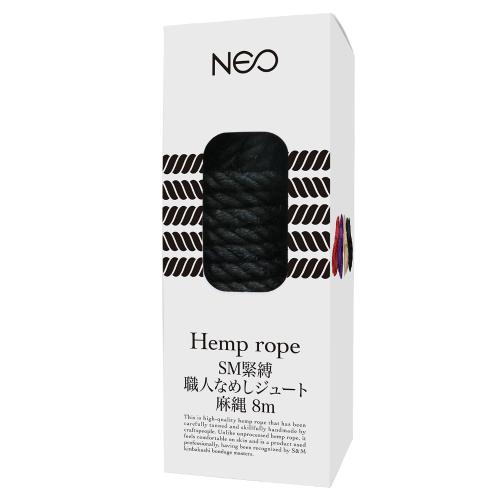 ＮＥＯ　ＳＭ緊縛　職人なめしジュート麻縄　黒　８ｍ