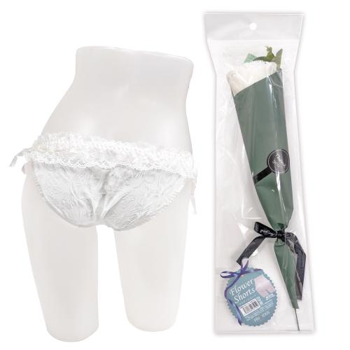 【花部分がショーツ】 フラワーショーツ(ホワイト) OPEN価格 【花部分がショーツ】 フラワーショーツ(ホワイト)