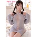 DOLCE.pink オーバーキルニット (モザイクライン) グレーの画像（2）