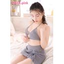 DOLCE.pink オーバーキルニット（チラ魅せブラトップ＆スカート）グレーの画像（8）