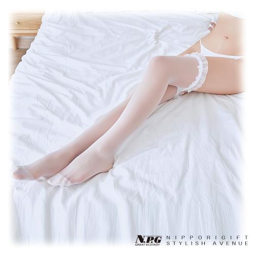 ＮＳＡ（シュシュリボンガーターストッキング WH）C73