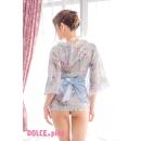 DOLCE.pink 妖艶丈短シースルー　花魁着物　ブルーの画像（2）